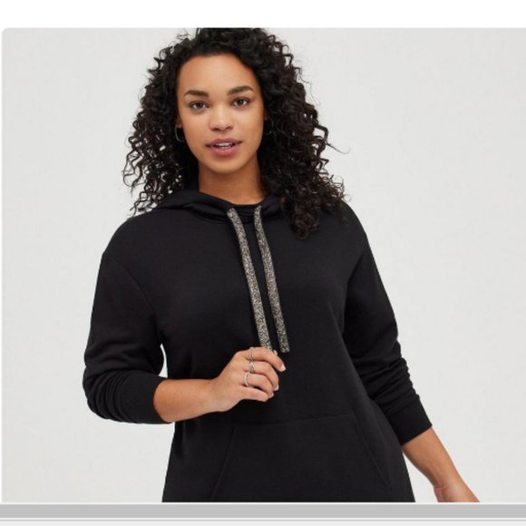 torrid Tops - Torrid Berry Purple French Terry Long Sleeve Hoodie Dress Size 1X New With Tags